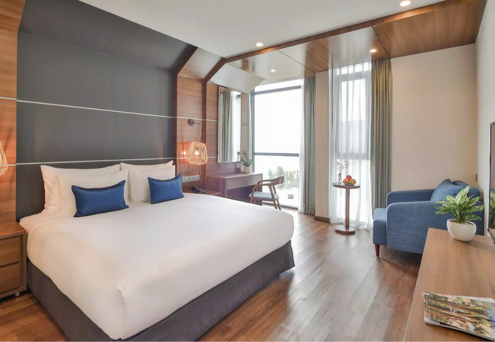 Guest room at HAIAN Beach Hotel and Spa.