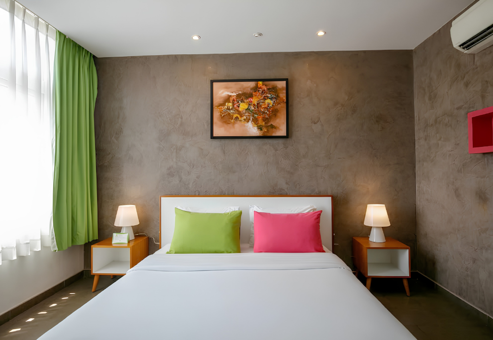 Bedroom at G8 Center Hotel in Saigon.
